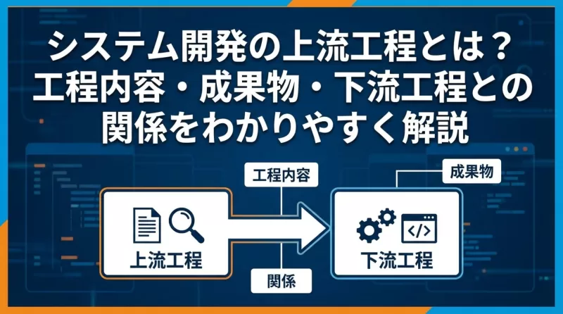 システム開発の上流工程とは？工程内容・成果物・下流工程との関係をわかりやすく解説