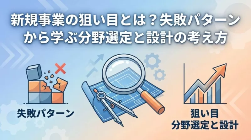 新規事業の狙い目とは？失敗パターンから学ぶ分野選定と設計の考え方