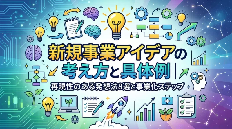 新規事業アイデアの考え方と具体例｜再現性のある発想法8選と事業化ステップ