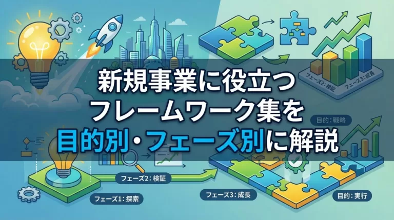 新規事業に役立つフレームワーク18選を目的別・フェーズ別に解説
