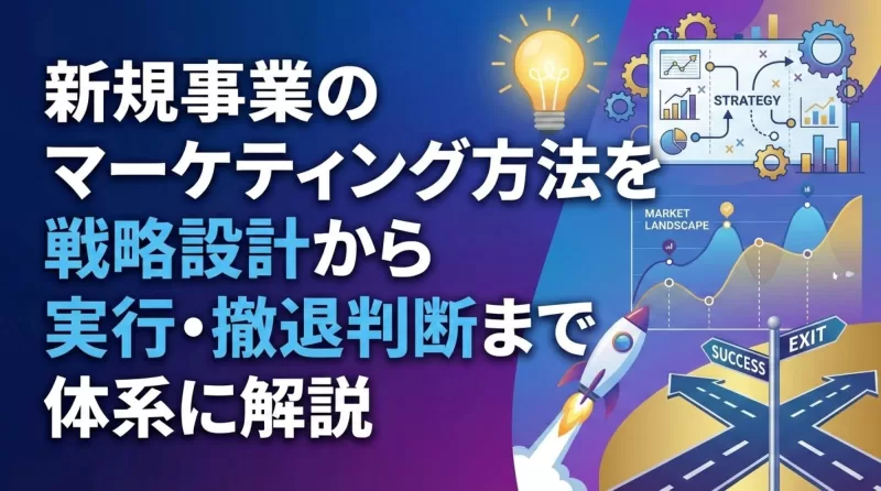 新規事業のマーケティング方法を戦略設計から実行・撤退判断まで体系に解説