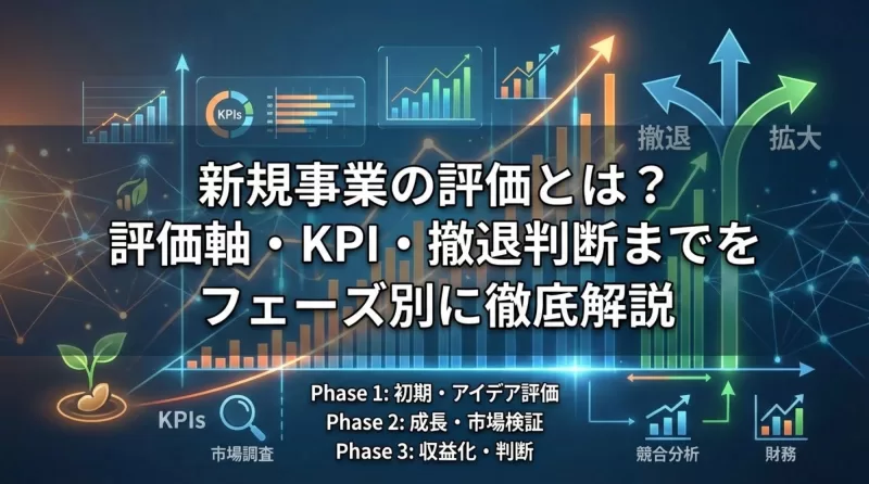 新規事業の評価とは？評価軸・KPI・撤退判断までをフェーズ別に徹底解説